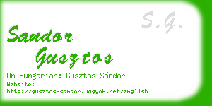 sandor gusztos business card